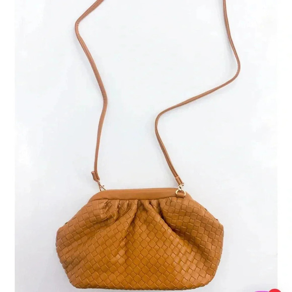 Urban Expressions Handbags - URBAN EXPRESSIONS LEONA SLOUCHY WOVEN POUCHCROSSBODY TAN